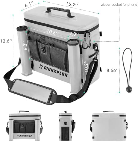 MORXPLOR Kayak Cooler,Waterproof Kayak Seat Back Cooler for Kayaking,Kayak Accessories Cooler Bag,Protable Ice Chest,Beach Cooler,Travel Cooler for Camping or Lunch Bag - Image 5