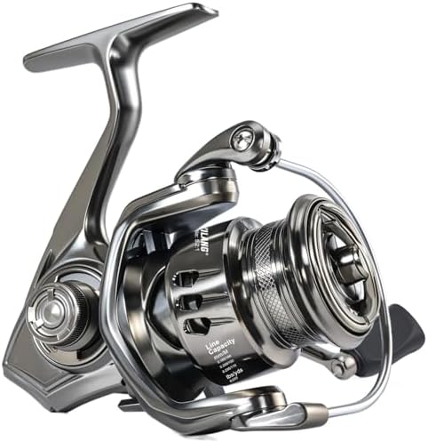 Sougayilang Spinning Reel - 5.2:1 Gear Ratio, 12+1 Bearings Freshwater Saltwater Fishing Reel, Ultra-Smooth CNC Aluminum Spool, Lightweight & Powerful for Bass Trout Salmon - Image 2
