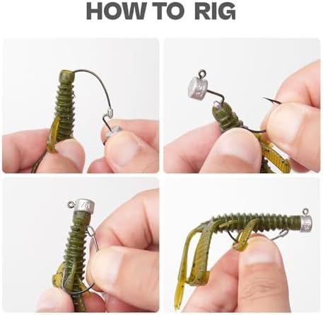 20Pack Weedless Ned Rig Jig Heads with Molded Bait Keeper for Bass Fishing - Image 4
