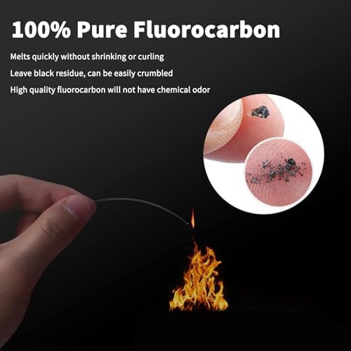 Eupheng Fluorocarbon Fishing Leader, 6/12PCS 20LB-80LB Invisible Fluorocarbon Leaders with Swivel and Snap,100% Fluorocarbon Leaders Line for Saltwater Freshwater - Image 3