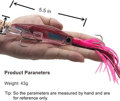 4Pcs Large Simulation Squid Fishing Lures Bait Kit,3D Holographic Eyes，Built-in Multicolored Lead Blocks Through Heavy Duty ，Stable and Tempting - Image 4