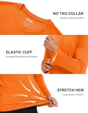 MAGCOMSEN Men's Long Sleeve Shirts UPF 50+ UV Sun Protection Athletic Shirts for Hiking Running Workout Rash Guard - Image 4