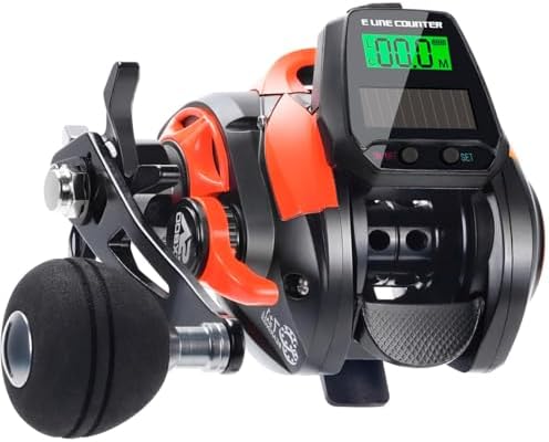 Line Counter Digital Baitcasting Fishing Reel with LCD Display Ultralight Baitcaster Reel, 22-35 Lb Max Drag, 6.3:1/7.2:1 Gear Ratio, Left/Right Hand, for Freshwater & Saltwater by SAMOLLAFishing