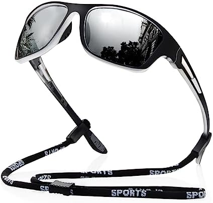 suoso Polarized Sports Sunglasses for Men: UV400 Protection Glasses Wrap Around Goggles for Driving Fishing by suoso