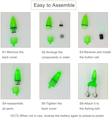 Fishing Bells with Lights, 30 Pcs Combo Set for Night Fishing Alarms - Image 3