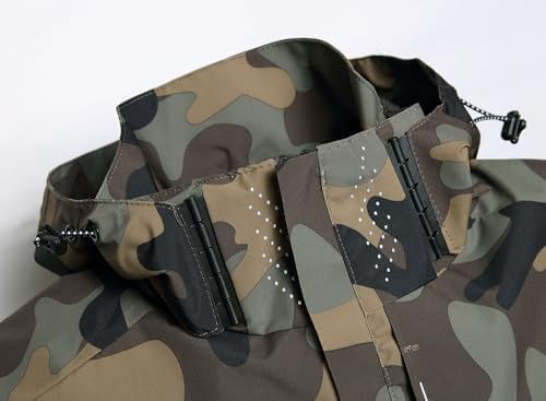 Men's Lightweight Waterproof Rain Jacket,Shell Hooded Outdoor Raincoat Hiking Windbreake jacket - Image 3