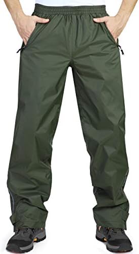33,000ft Men's Rain Pants, Waterproof Rain Over Pants, Windproof Pants by 33000ft
