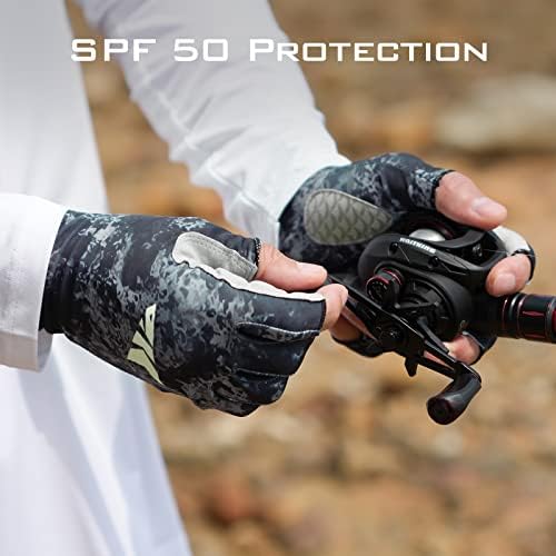 KastKing La Sal UPF50+ Fingerless Fishing Gloves, Men and Women - Image 3
