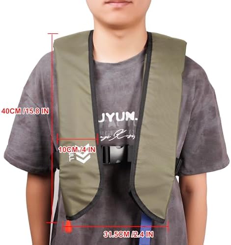 Automatic Inflatable Life Jacket | Low Profile PFD for Adults | Compact Design Self Inflating Life Vest | Supports up to 330 lbs - Image 2