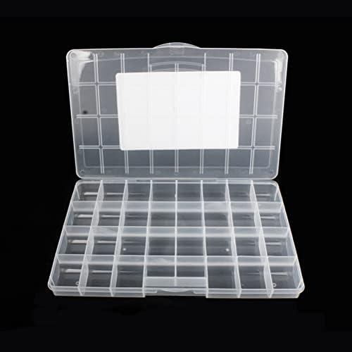 32 Grids Clear Plastic Organizer Box, Craft Storage Container for Beads Organizer, Art DIY, Crafts Jewelry Storage, Fishing Tackles, Rock Collection, 2 Pack - Image 5