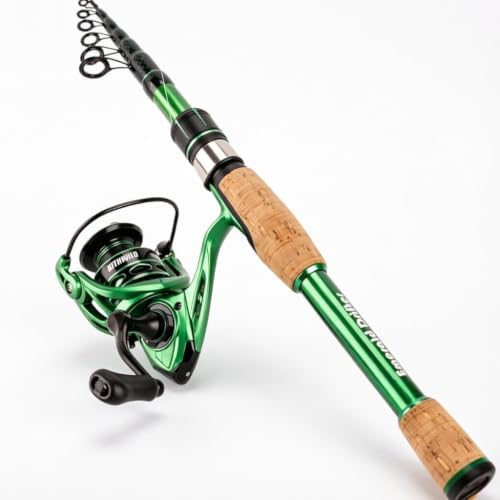 Telescopic Fishing Combo, 6FT Carbon Fiber Rod with 3000 Spinning Reel, Lightweight Kit with Carrier Bag for Bass Trout Catfish Freshwater Saltwater Travel - Image 2