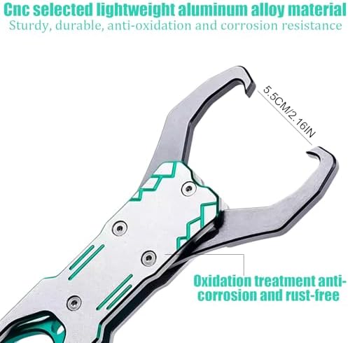 Fish Lip Gripper with 40lbs Built-in Weight Scale, 2-in-1 Fish Grabber Tool - Image 5