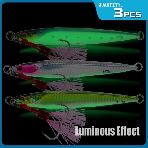 3pcs Saltwater Vertical Fishing Jigs Metal Jigging Spoon - Image 4