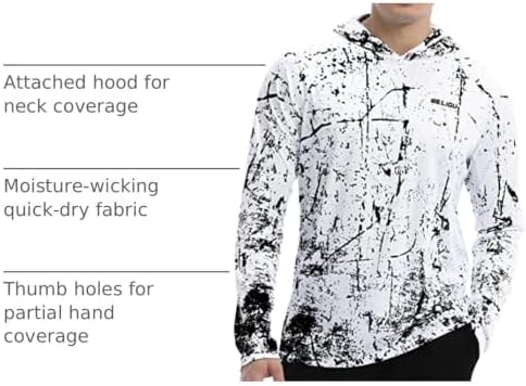 Men's UPF 50+ Sun Protection Hoodie, Long Sleeve Fishing Shirt - Image 4
