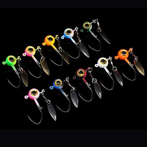 Crappie Jig Heads Kit With Underspin Spinner Blade, Lures and Jigs for Fishing - 30 & 50 Pack, 1/8, 1/16, 1/32 oz - Image 5