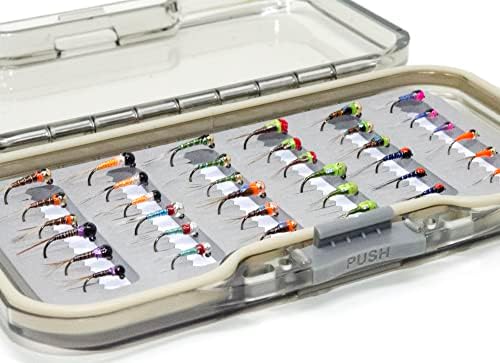 Outdoor Planet Premium Fly Fishing Flies Assortment | Waterproof Fly Box | Dry, Wet, Nymphs, Streamers, Wooly Buggers, Hopper, Caddis | Trout, Steelhead, Bass Fishing Lure Set by Outdoor+Planet