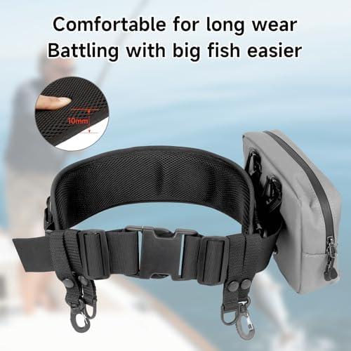 SANLIKE Adjustable Wading Fishing Belt Multi-Pocket Waist Rod Holder Tackle - Image 6