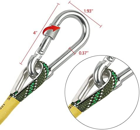 X XBEN Outdoor Climbing Rope 10M(32ft) 20M(64ft) 30M(96ft) 50M(160ft) 70M(230ft) 152M(500FT) 352M(1000FT) Static Rock Climbing Rope for Escape Rope Ice Climbing Equipment Fire Rescue Parachute - Image 3