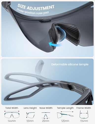 Lamicall 24g Polarized Sports Sunglasses for Men Women - UV400 Protection Sun Glasses for Baseball Running Cycling Fishing - Image 6
