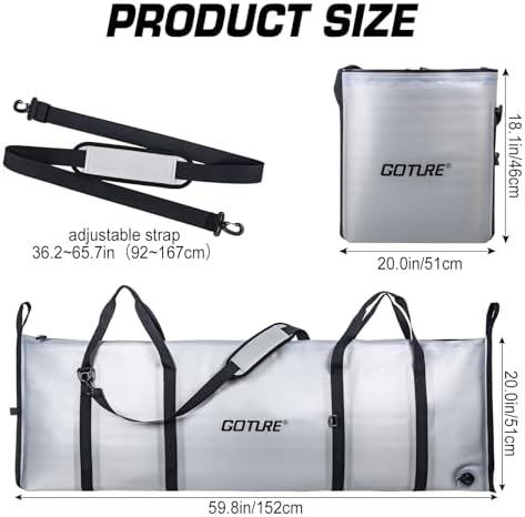 Goture Insulated Fish Cooler Bag, 840D TPU Leakproof Fish Kill Bag - Image 6