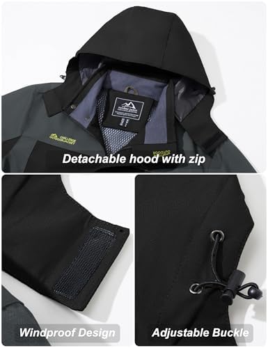 MAGCOMSEN Men's Rain Jacket Lightweight Windbreaker Fishing Raincoat - Image 5
