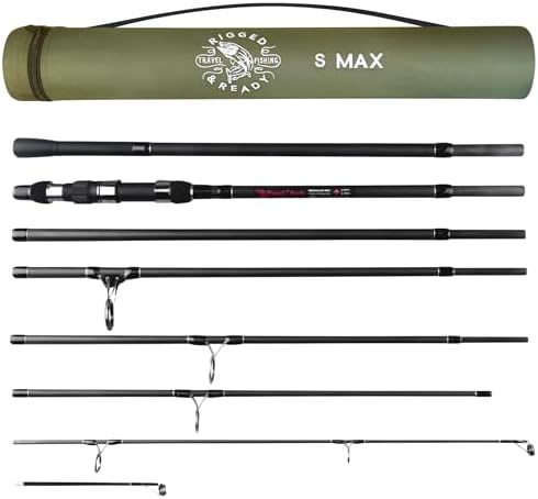 Rigged & Ready S Series Travel Fishing Rods.Big Fish Predator Carp Surf Rod by RIGGEDREADYTRAVELFISHING