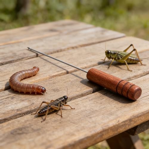 Worm Threader Fishing Bait Rigging Needles, 5.8'' Stainless Steel Small Rig Tool with Wooden Handle, Portable Carp Fishing for Freshwater & Saltwater Anglers - Image 4