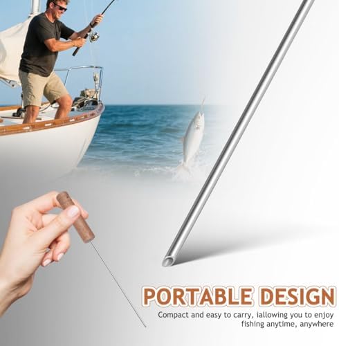 Toyvian Fishing Bait Rigging Needle Stainless Steel Worm Threader with Pear Handle for Carp Fishing Accessories Finger Use and Versatile Freshwater Saltwater - Image 3