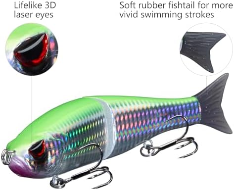 Bassdash SwimShad Glide Baits Jointed Swimbait Bass Pike Salmon Trout Muskie Fishing Lure - Image 4