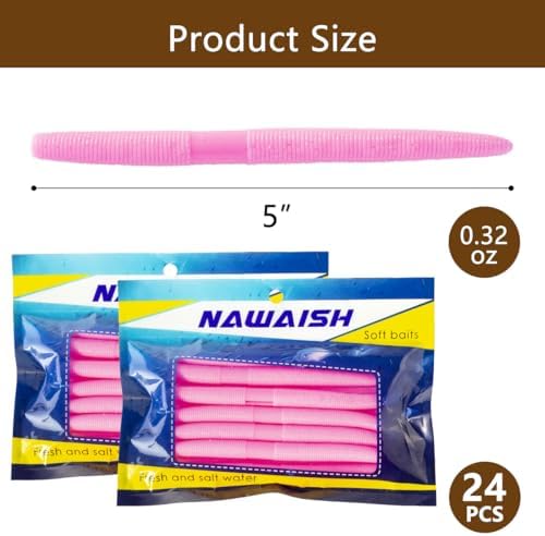5'' Senko Bait Soft Stick Worms for Wacky Rig Bass Fishing - Image 7