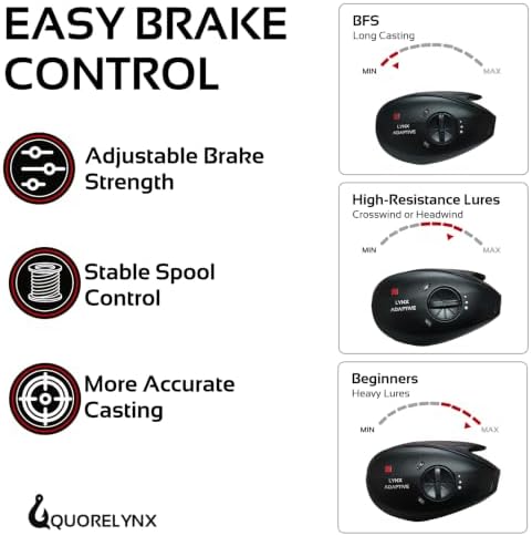 Adaptive Control Baitcaster Reel Bass Fishing, 7.6:1 11BB Magnetic Brake - Image 6