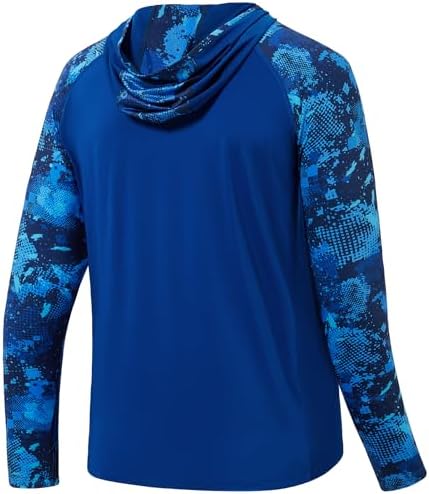 BASSDASH Men’s UPF 50 Performance Fishing Shirt Cooling Hoodie Camo Long Sleeve FS17M - Image 3
