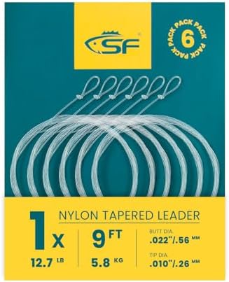 SF Hand Tied Loop Fly Fishing Tapered Leader Freshwater Trout by SUNSHINEFISHING