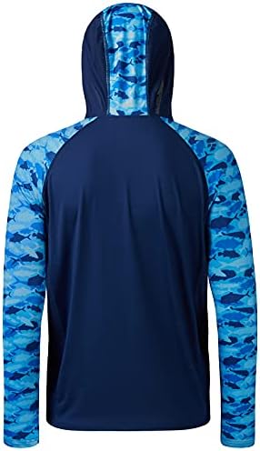 BASSDASH Men’s UPF 50 Performance Fishing Shirt Cooling Hoodie Camo Long Sleeve FS17M - Image 2