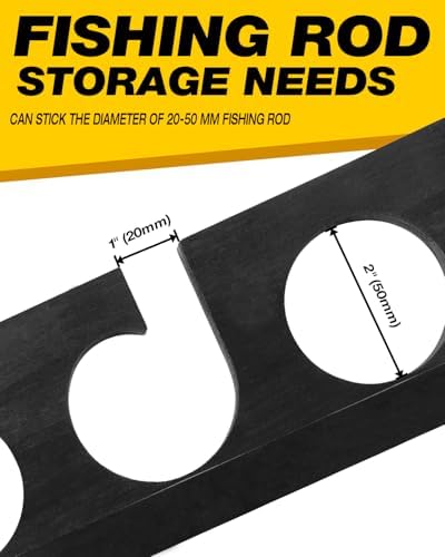 Ghosthorn Fishing Rod Holder,Wall or Ceiling Mounted Pole Rack Garage - Image 4