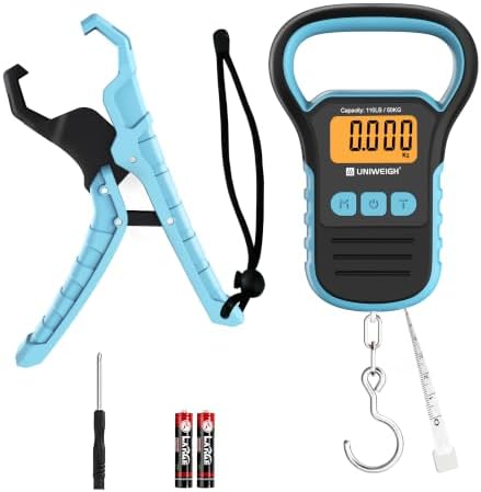 UNWEIGH Fishing Scale with Lip Gripper,Waterproof Hanging Scale,60 in Ruler by UNIWEIGH