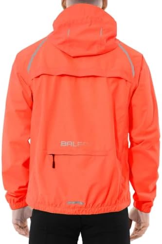 baleaf Men's Rain Jacket Waterproof Hood Lightweight Reflective Packable by baleaf