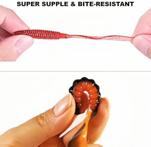 1/2/3/4/5in Curly Tail Grub Soft Swimbait Crappie Bass Lure Kit Bulk Pack - Image 5
