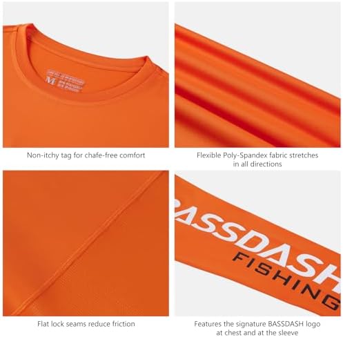 BASSDASH Fishing T Shirts for Men UV Sun Protection UPF 50+ Long Sleeve Tee T-Shirt - Image 5