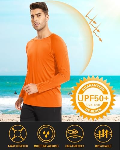 MAGCOMSEN Men's Long Sleeve Shirts UPF 50+ UV Sun Protection Athletic Shirts for Hiking Running Workout Rash Guard - Image 2