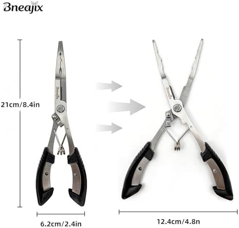 Professional 8.4“ Fishing Plier with Safety Lock and Anti Loss Rope - Image 2