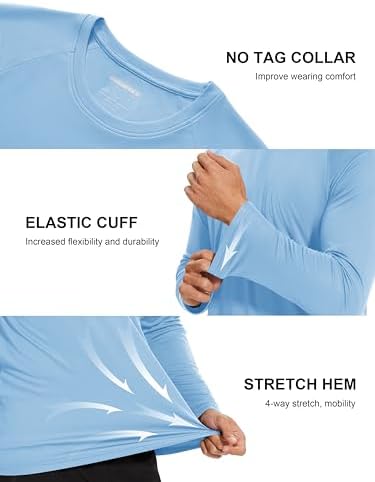 MAGCOMSEN Men's Long Sleeve Shirts UPF 50+ UV Sun Protection Athletic Shirts for Hiking Running Workout Rash Guard - Image 4
