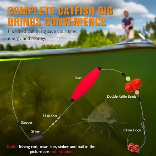 Dovesun Catfish Rig Santee Cooper Rig Catfish Takedown Rig for Bank Fishing - Image 4