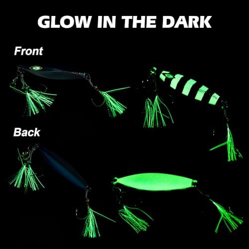 Goture Slow Pitch Jigs with Double Assist Hooks and Swivel, 40g-250g - Image 3