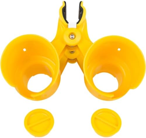 ROBOCUP, (Yellow), Patented Clamp On Boat Cup Holder |Multifunction Dual Drink Caddy for Fishing Poles, Tools, Net, Gaff |Portable Storage for Boating, Beach, Umbrellas, Golf Carts, Strollers - Image 5