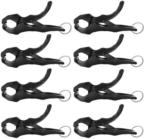 4.5'' Fish Lip Gripper, Digital Scale Hook Non-Puncture Replacement Clamp - Fish Grabber for Fishing Cull Tag Tournament Bass Fishing Culling System Accessories (Pack of 8) by PAPAZOO
