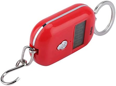 Mini Electronic Scale, Fish Weighing Scales Red Portable 25Kg/5G Hanging Scale Digital Pocket Key Chain Weight Hook Kitchen Food Weight Gauge Measuring Tools with Backlight for Home Farm Market - Image 5
