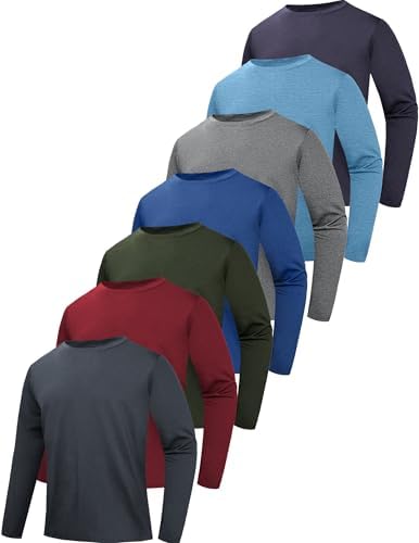 OYGSieg 6/7 Pack Men's Quick Dry Long Sleeve UPF50+ Sun Shirts by OYGSieg