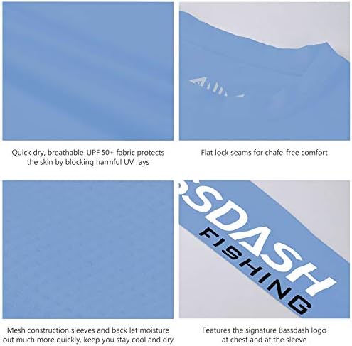 BASSDASH Fishing T Shirts for Men UV Sun Protection UPF 50+ Long Sleeve Tee T-Shirt - Image 5
