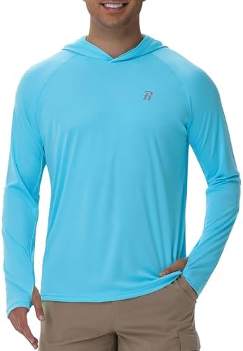 Runhit UPF 50+ Fishing Shirts for Men Long Sleeve Sun Protection Hoodie Lightweight Outdoor Workout Hiking Running Rash Guard - Image 2